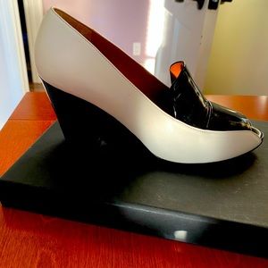 CALVIN KLEIN COLLECTION Peep Toe Wedge